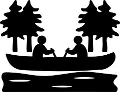 Canoeing Adventure Silhouette