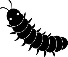 cartoon caterpillar silhouette