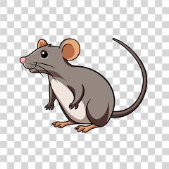 Cartoon Rat Character Design Featuring Playful Expression