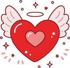 Charming Angel Heart Icon Full of Love