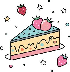 cheesecake colorful playful icon clip art