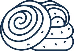 Cinnamon Roll Line Icon