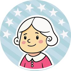 Colonial Lady Cartoon Clipart