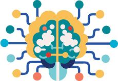 colorful brain icon representing technology