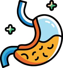 colorful cartoon stomach icon