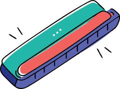 Colorful Clip Art of a Stapler in a Modern Design