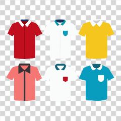 Colorful Collection of Stylish Shirts Arranged Neatly