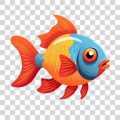 Colorful Fish Clipart Suitable for Educational Use