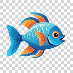 Colorful Fish Clipart With Vibrant Design and Details