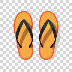 Colorful Flip Flops Vector on White Background