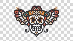 Colorful Mexican Skull Tattoo Design by Best Artist