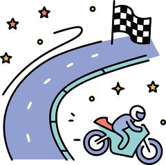 Colorful Motorcycle Racing Illustration