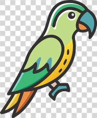 Colorful Parrot Clipart Suitable for Various Designs