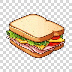 Colorful Sandwich Sprite Design for Creative Projects