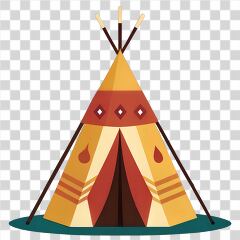 Colorful Tee Pee Structure in a Natural Setting