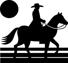 cowboy on horse silhouette