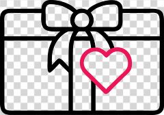 Creative Clip Art of a Gift Box for Valentines Day