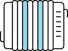 Creative Design of a Striped Blue and White Pattern