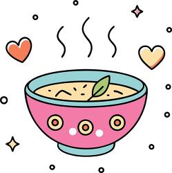 curry bowl colorful playful icon clip art