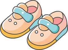 Cute Baby Shoes in Pastel Colors With a Playful Design