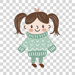 Cute Child in Cozy Sweater Enjoying Playful Moments