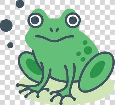 Cute Simple Green Frog Clipart for Fun Designs