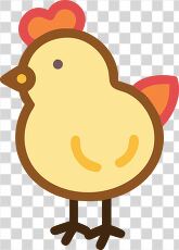 Cute Yellow Chicken Clipart for Fun Designs