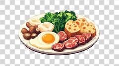 Delicious Assortment of Breakfast Food on a Plate