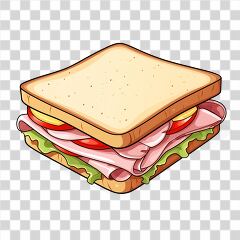 Delicious Ham Sandwich Sprite in Vibrant Design