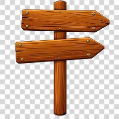 Directional Wooden Sign for Outdoor Navigation