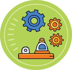 Engineering Gears and Machine Clipart