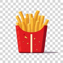 Enjoying Delicious French Fries in a Red Container