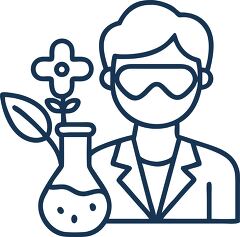 environmental scientist with plant icon