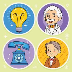 Famous Inventors and Inventions Clipart Set