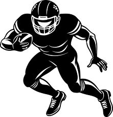 football player running silhouette