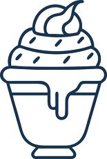 gelato simple line outline