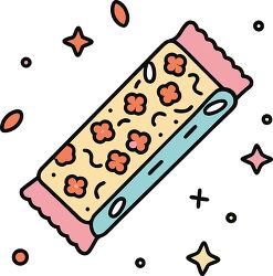 granola bar colorful playful icon clip art