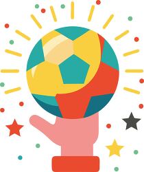 handball bright colorful Minimalist Clip Art