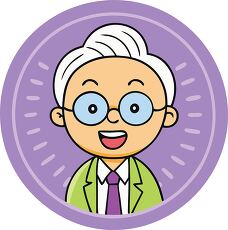 Happy Cartoon Scientist Clipart