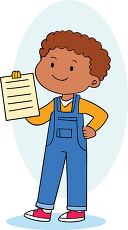 Happy Student Holding Paper Clipart