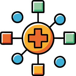 Health Connection Diagram Shows Network of Nodes