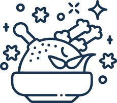 holiday feast simple line icon