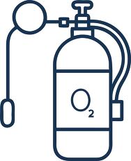 Icon Showing Oxygen Tank for Health and Safety Use