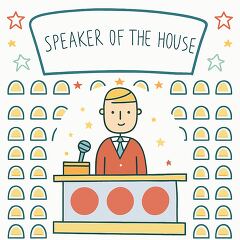 Illustration of a Speaker of the House of Representatives