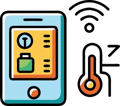 IoT cloud network icon with vibrant flat design