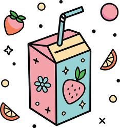 juice box colorful playful icon clip art