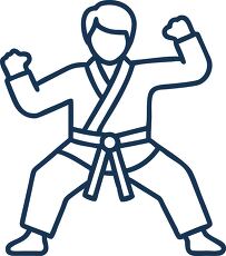 Karate in Dynamic Stance Icon