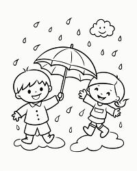 Kids Enjoy a Rainy Day With Umbrellas