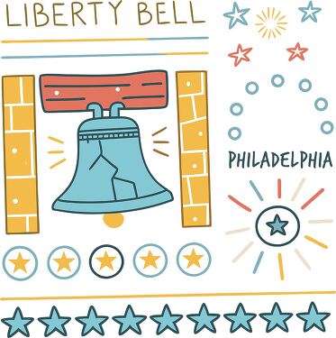 Liberty Bell Clip Art Representation Featuring Philadelphia