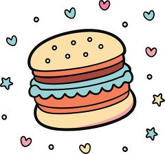 macaron colorful playful icon clip art